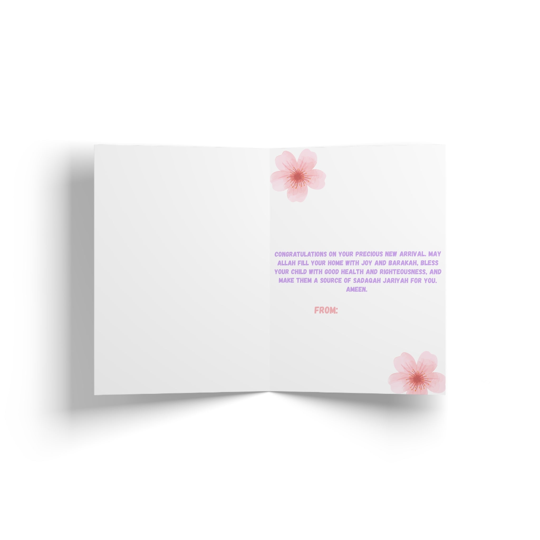 Baby Girl Congratulations Card